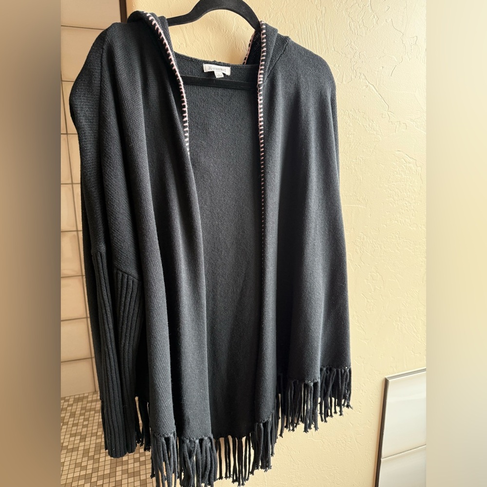 Johnny Was Black Fringe Cardigan
